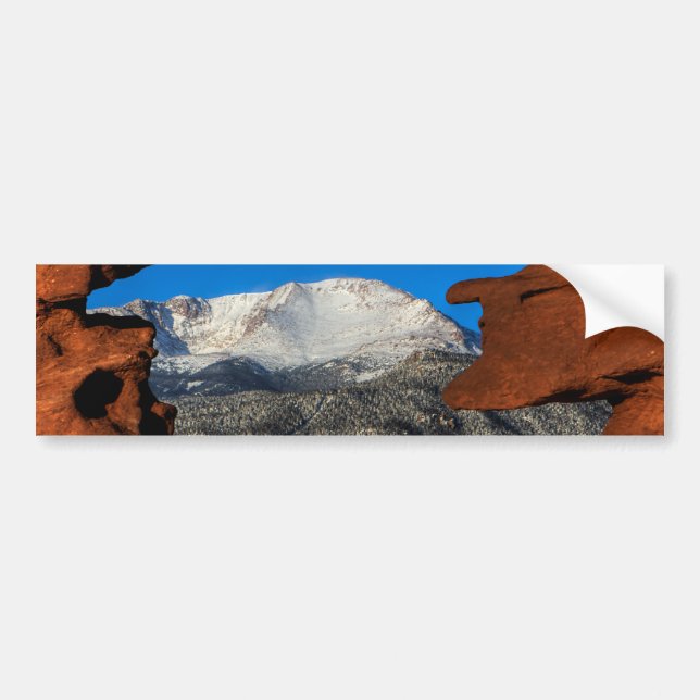 America's Mountain Framed by Sandstone Bumper Sticker (Front)