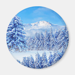 America's Mountain Pikes Peak Keychain Button Magnet