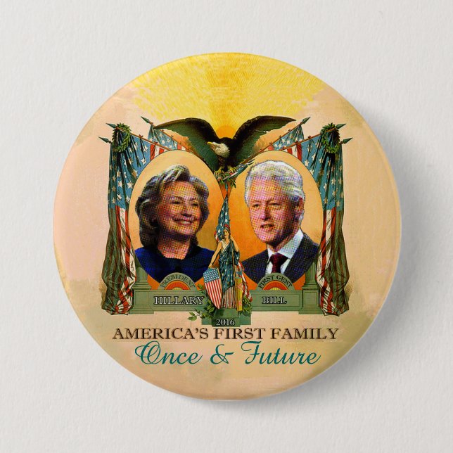 America's Once & Future First Family 7.5 Cm Round Badge (Front)