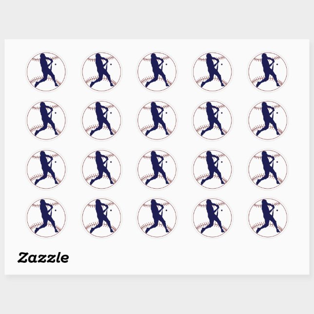 America's Pastime Classic Round Sticker (Sheet)