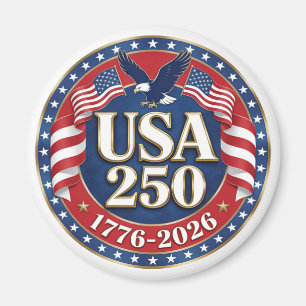 America's Semiquincentennial 1776-2026 USA 250 Magnet