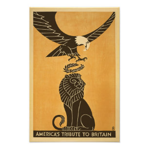 Americas Tribute To Britain WWI Britain Propaganda Photo Print