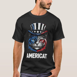 Americat – Funny Patriotic Cat Design for 4th of J T-Shirt