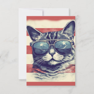 Americat, Patriotic American Cat Thank You Card