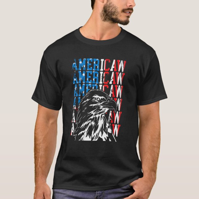 Americaw Eagle American Flag Bandanna Patriotic Us T-Shirt (Front)