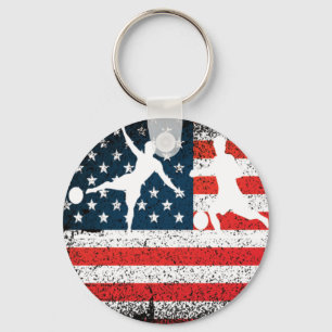 Americen Patriot Beach Soccer Key Ring