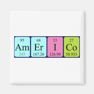 Americo periodic table name magnet