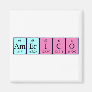 Americo periodic table name magnet