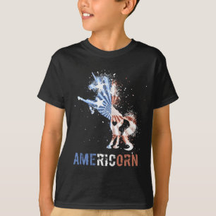 Americorn american flag patriotic unicorn 4th of T-Shirt