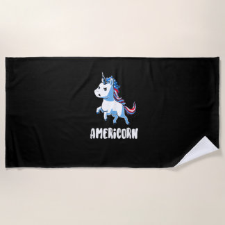 Americorn Proud To Be American Shirt Unicorn Shirt Beach Towel