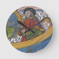 Amerigo Vespucci Explorer on a Map of the Americas