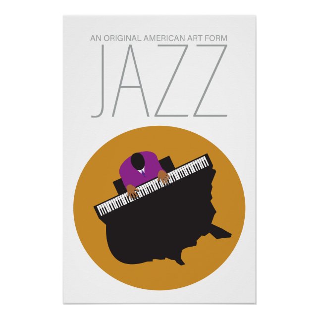 AmeriJazz White Glossy Poster (18.67" x 28”) (Front)