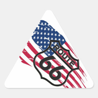 Amerikas Route 66 Triangle Sticker