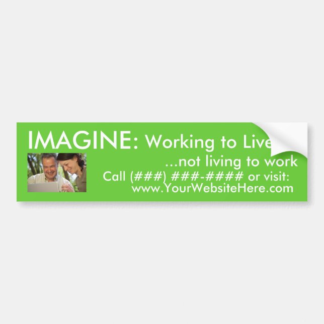 AmeriPlan Working to Live Bumper Sticker (Front)