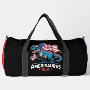 Amerisaurus Rex Patriotic Dinosaur Duffle Bag