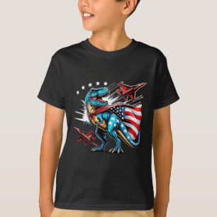 Amerisaurus T-rex Patriotic Boys Girl 4th Of July T-Shirt
