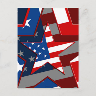 Amerrican Flag Star Pattern, ZSSG Postcard