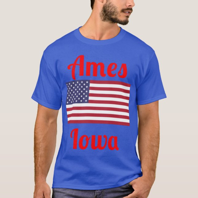 Ames Iowa Stylish Prints T-Shirt (Front)