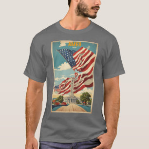 Ames Iowa USA Vintage Travel Tourism Oversized T-Shirt