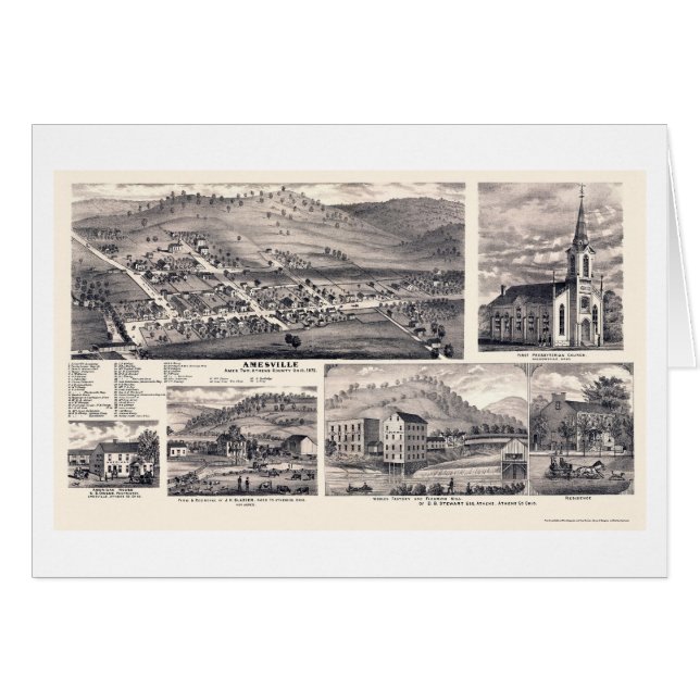 Amesville, OH Panoramic Map - 1875 (Front Horizontal)