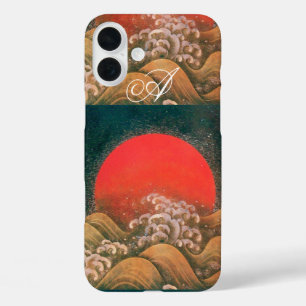 AMETERASU , SUN GODDESS red brown black iPhone 16 Plus Case