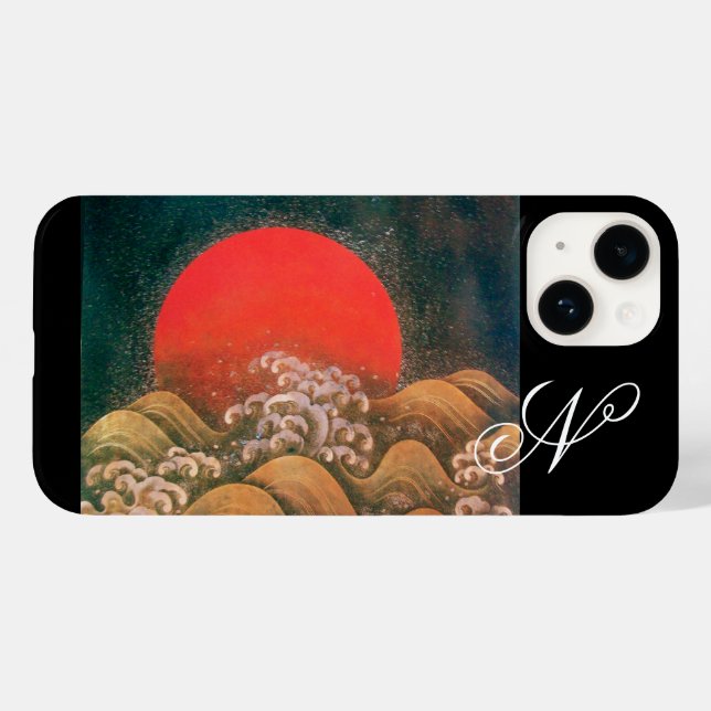 AMETERASU , SUN GODDESS red brown black Case-Mate iPhone Case (Back (Horizontal))
