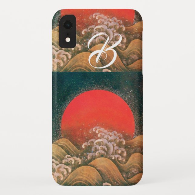 AMETERASU , SUN GODDESS red brown black Case-Mate iPhone Case (Back)