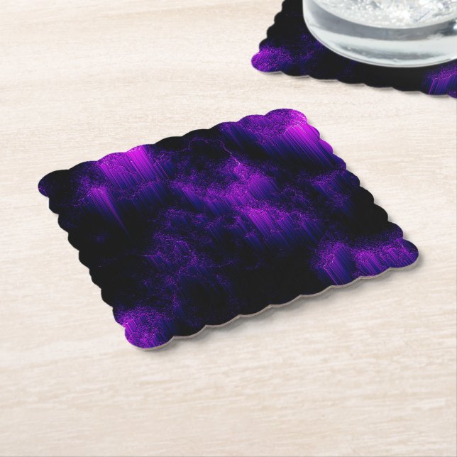 Amethyst Abstract Paper Coaster (Angled)