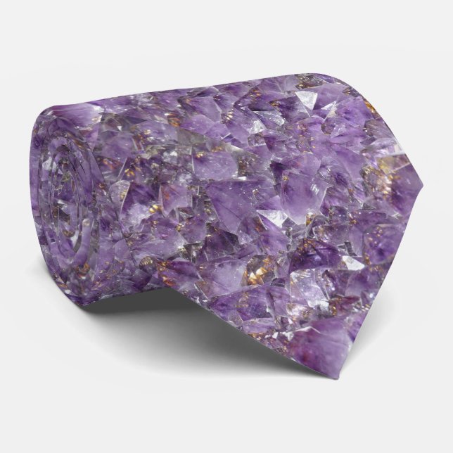 Amethyst Abstract Pattern Tie (Rolled)