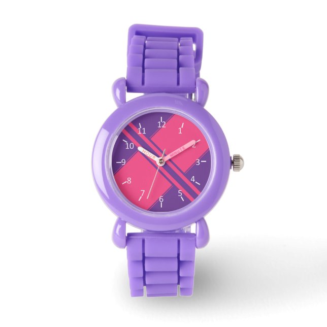 Amethyst and Hot Pink Watch (Front)