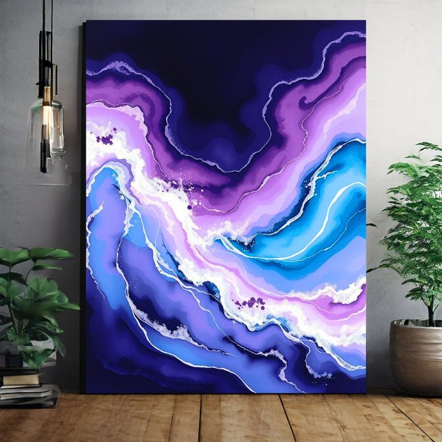 Amethyst and Teal Abstract  Canvas Print (Creator Uploaded)