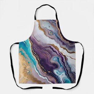 Amethyst and Turquoise Abstract  Apron