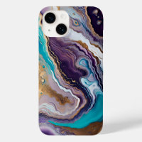 Amethyst and Turquoise Abstract 
