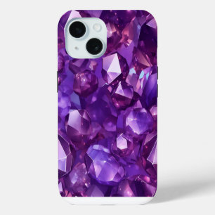 Amethyst Aura Crystalline Elegance iPhone 15 Case