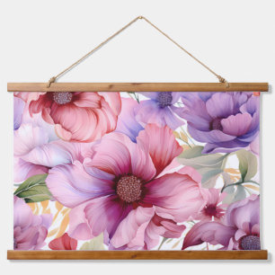 Amethyst Bloom Rhapsody Botanical Hanging Tapestry