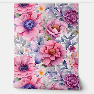 Amethyst Bloom Rhapsody Botanical Wallpaper