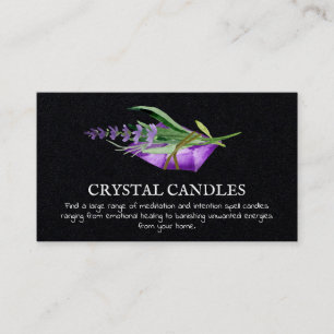 Amethyst Crystal Candle Intention Spell Business C Business Card