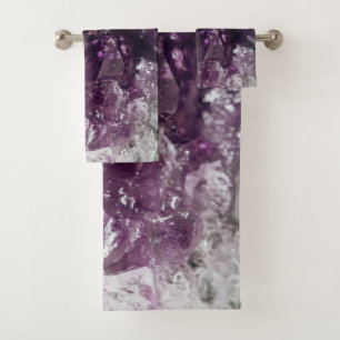 Amethyst Crystal Cleansing Energy Bath Towels