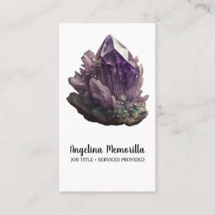 Amethyst Crystal Cluster Business Card