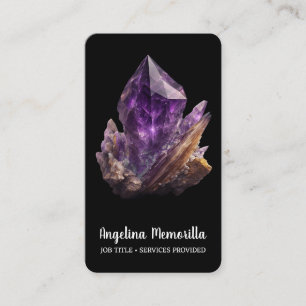 Amethyst Crystal Cluster Business Card