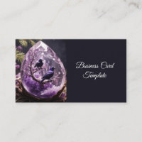 Amethyst Crystal - Crows Blackbird Ravens