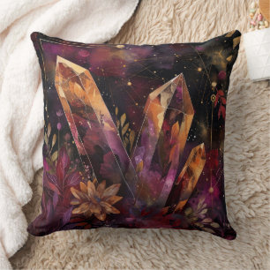 Amethyst Crystal Galaxy Celestial Pattern Cushion