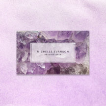 Amethyst Crystal Healing Arts Business Card