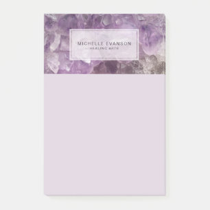 Amethyst Crystal Healing Arts Personalised Post-it Notes