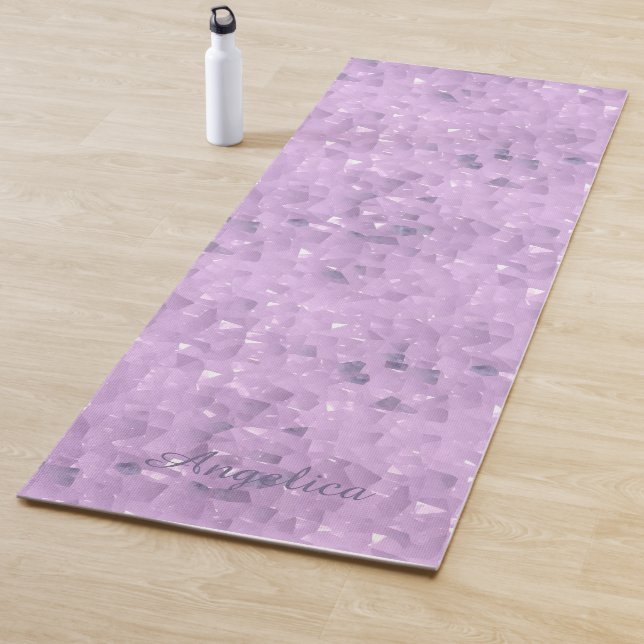 Amethyst Crystal Look Lilac Purple Yoga Mat (In Situ)