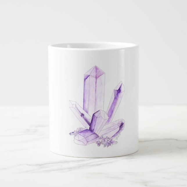 Amethyst Crystal Positive Vibes Mug (Front)