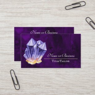 Amethyst Crystal Purple Beautiful Business Card
