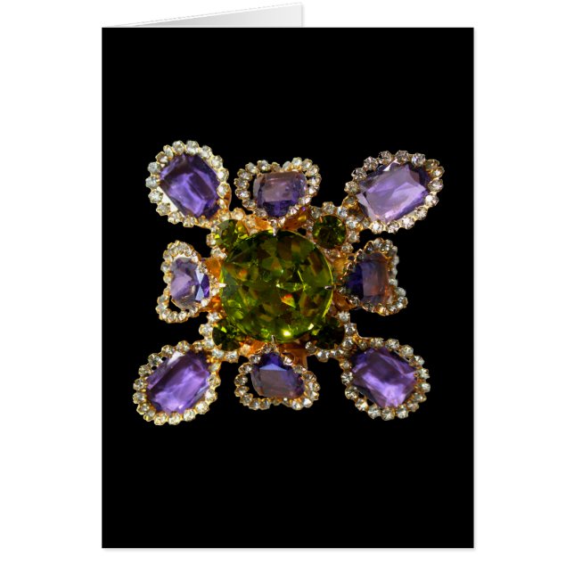 Amethyst, Diamonds, rhinestones, Emeralds (Front)