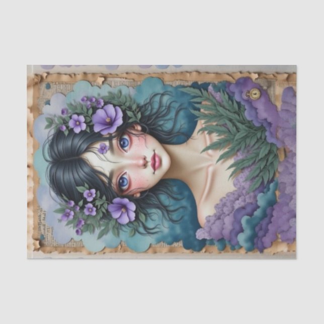 Amethyst Dreamer | Decoupage Paper 💜🌧️ (Front)