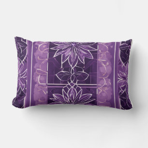Amethyst Floral Long Pillow – Minimalist Tiled Ele